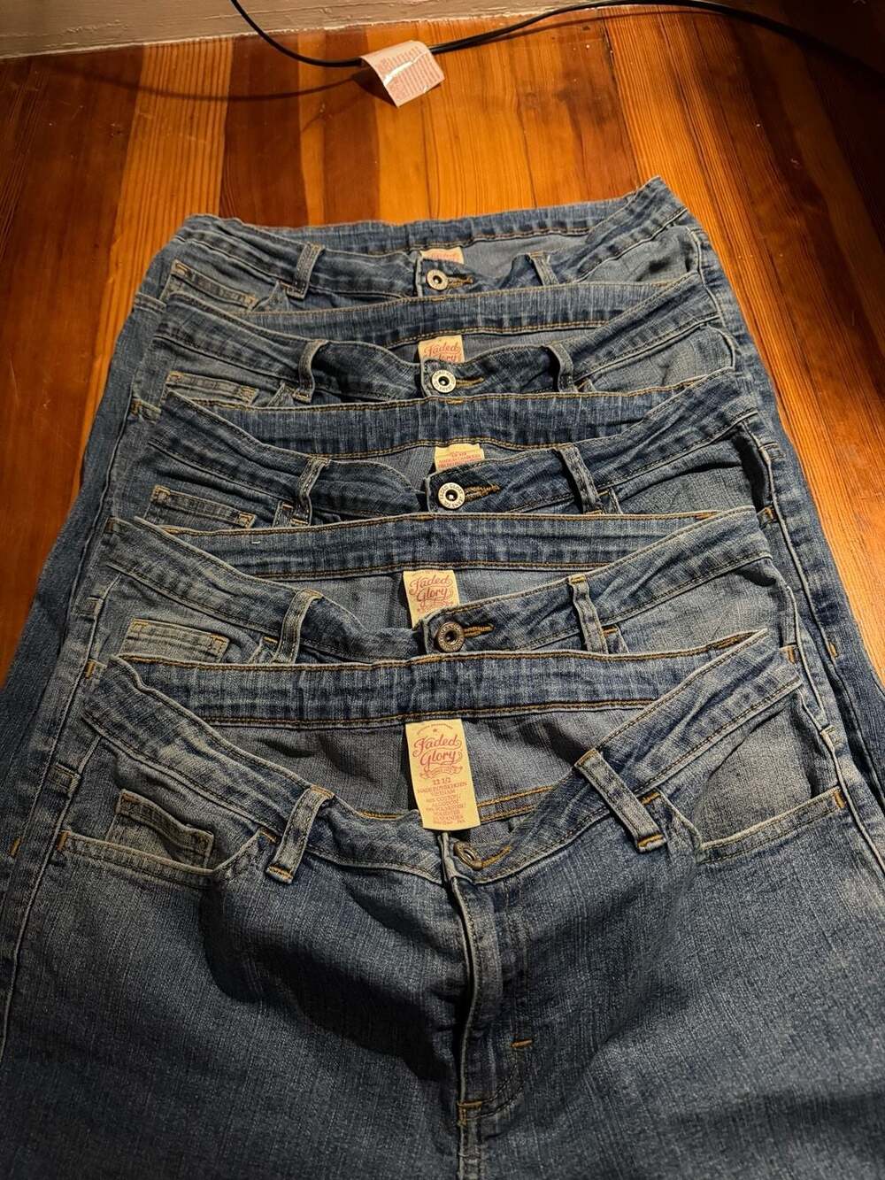Faded Glory Women's Mid-Rise Straight Leg Jeans 5-Pack